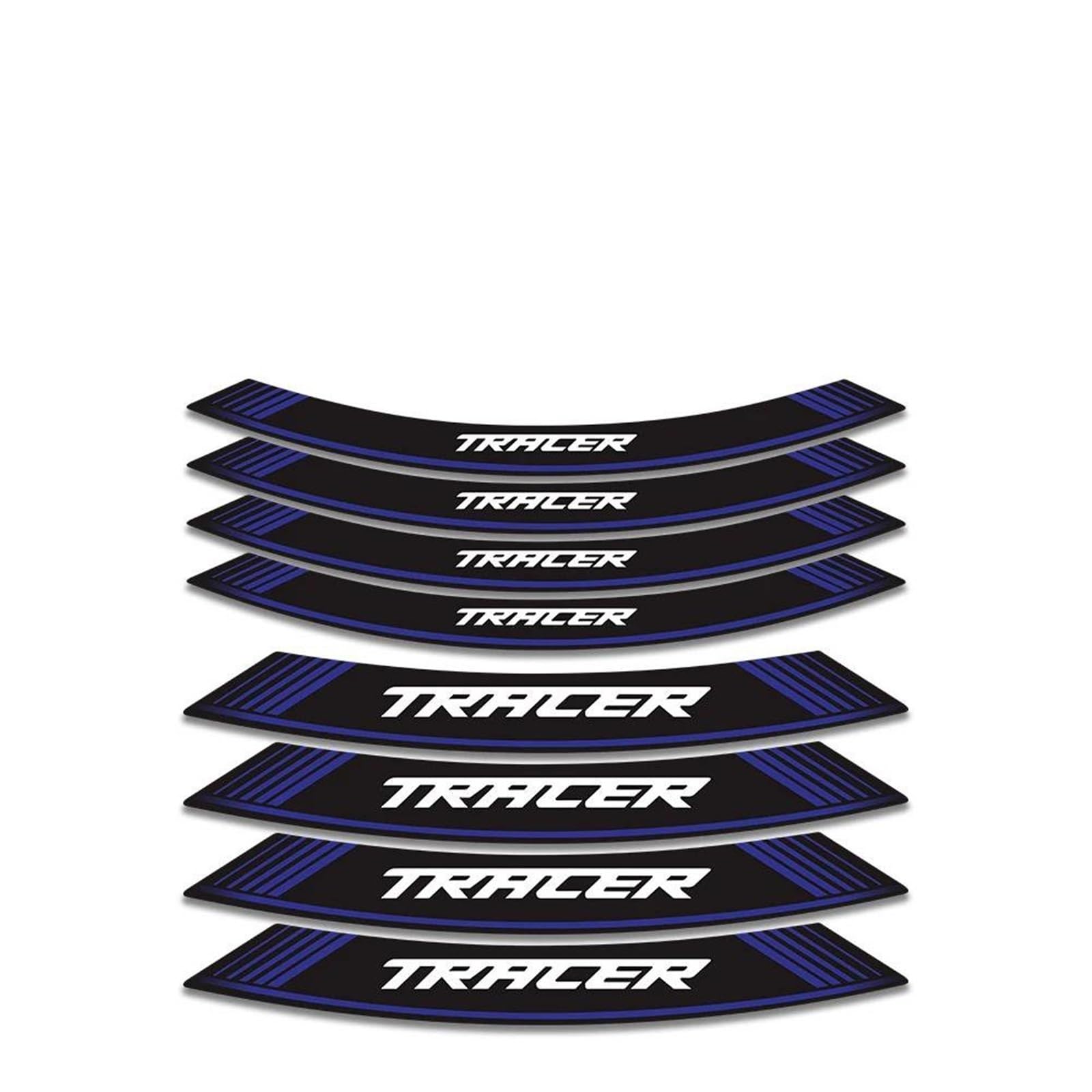 Stickers Motorcycle Accessories Wheel Stickers Reflective Rim Motorbike Waterproof Decals for Tracer 900 700 Gt(Style 1)