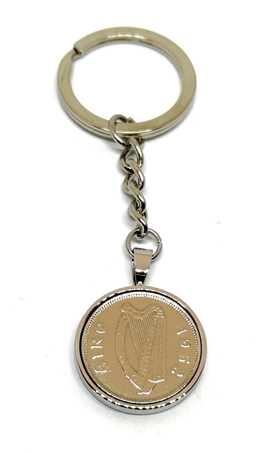 Porte-clés 70e anniversaire irlandais Sixpence accessoire quotidien pour clés - 3