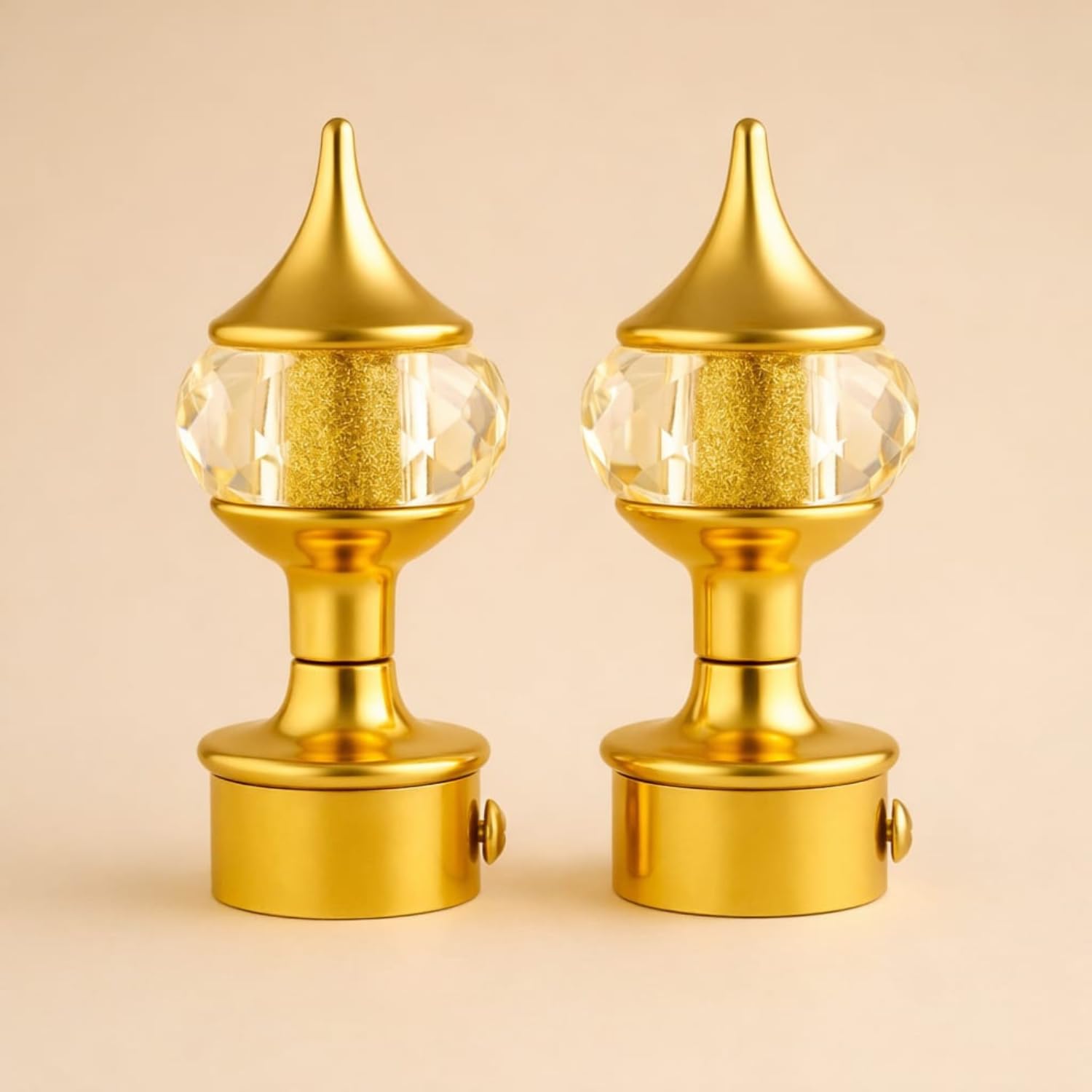 Elite Premium Chrome Silver Diamond 1 Inch Curtain Rod End Cap – Elegant Decorative Rod Finial for Window Drapes, Smooth Finish, Durable & Stylish, Perfect for Home & Office Décor 4pcs (Chrome Silver) — Amazon image 13