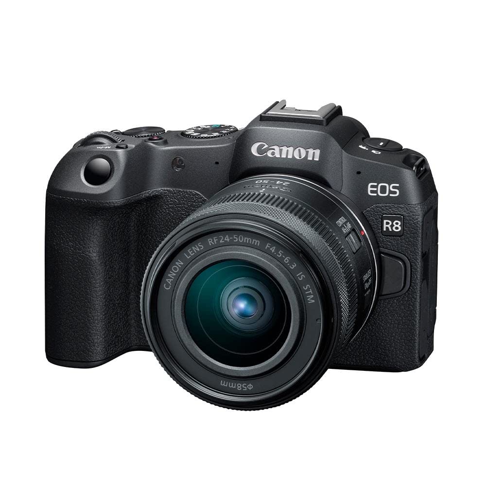 Canon EOS R8 24.2 MP Full-Frame Mirrorless Camera with RF24-50mm f/4.5-6.3 is STM Lens | 4K Full HD Video Recording | (Black)
