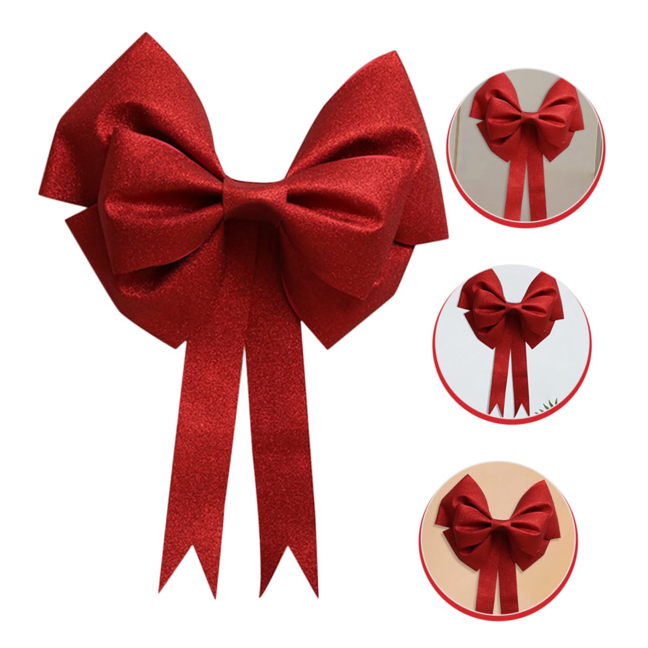 BESPORTBLE Large Bow Pendant Felt Material Multi-layer Design for Wedding Christmas Decor Home Accessory