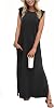 Vestido largo de verano para mujer GRECERELLE 2026, casual, cuello redondo, holgado, con abertura, sin arrugas, con bolsillos (XXS-4XL) 1
