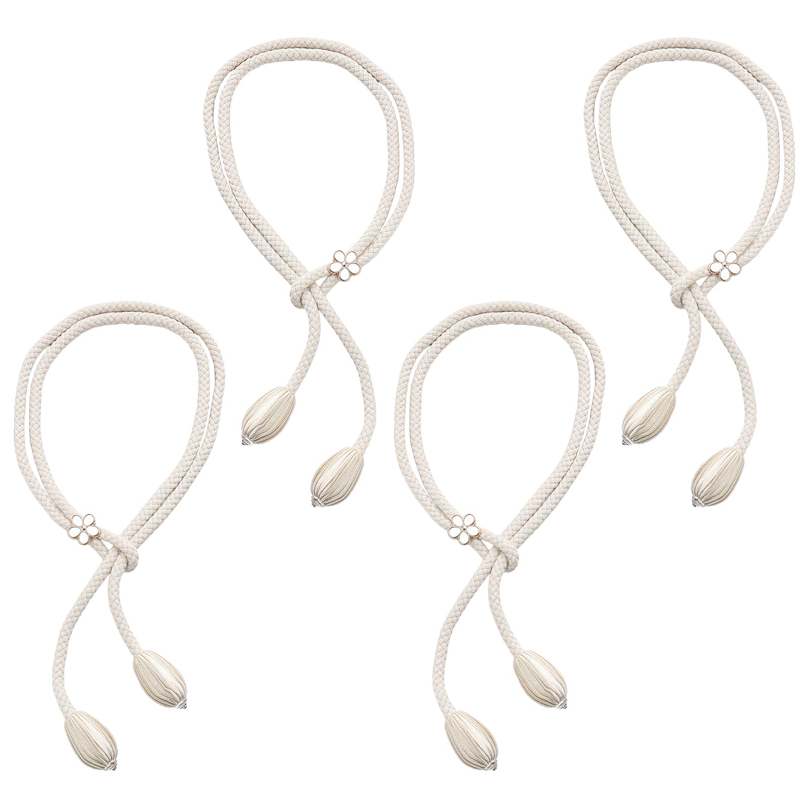 Tsophreniq Curtain Tiebacks Decorative Holdbacks Retro Flower Curtains Buckles Rope Drapery Holdbacks Home Decors Tiebacks for Drapes