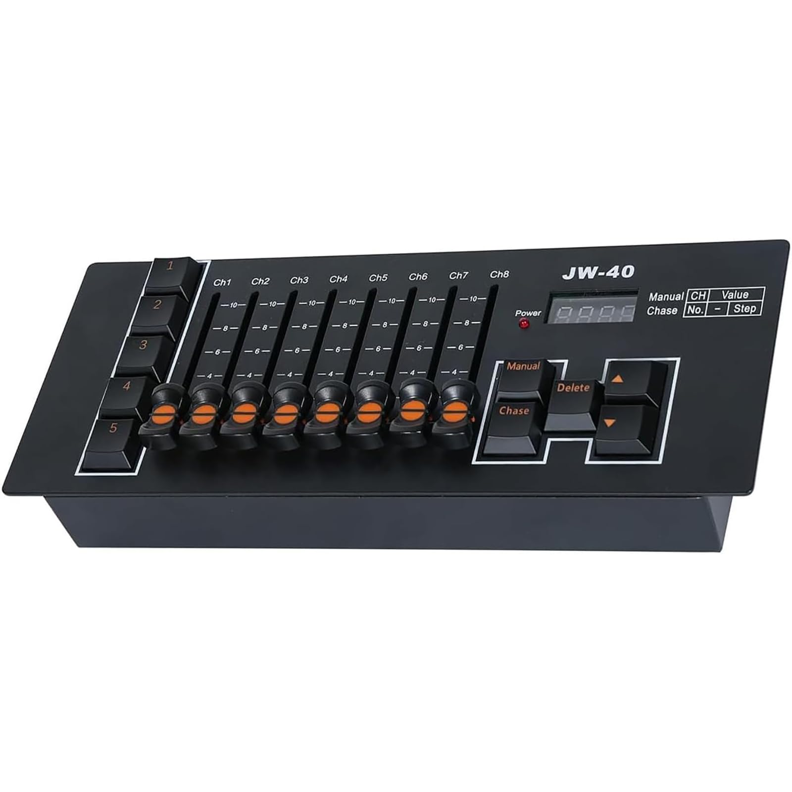 DMX512 Console Programmabili Costruire in Batteria 8 Cursori Canali 5 Effetti 40CH Controllo per Discoteca Evento Matrimonio Ricaricabile Controller Programmabile