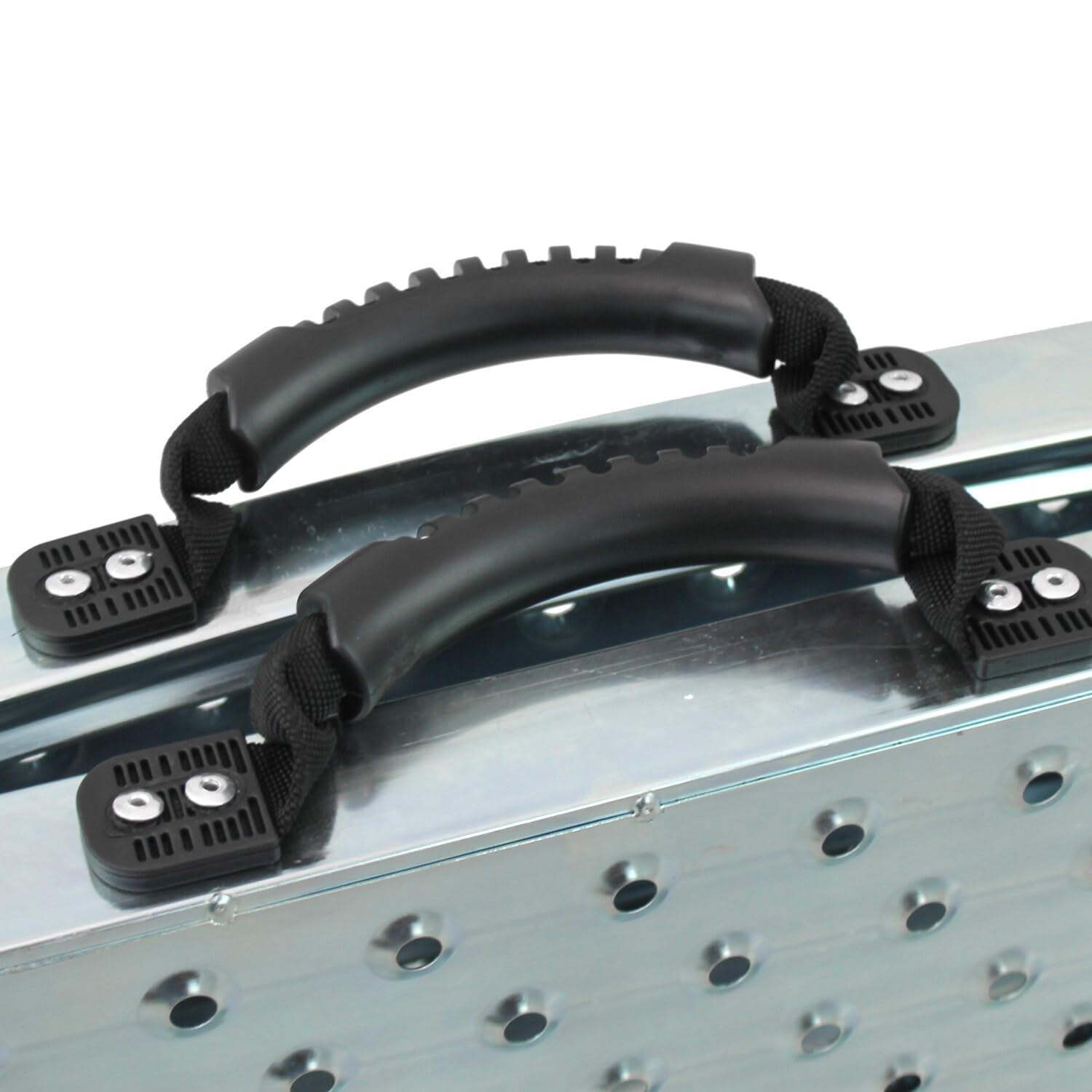 Bituxx 1x Auffahrrampe Verladerampe Quadrampe Motorradrampe Klappbar Stahl bis 400kg Länge 1,96m