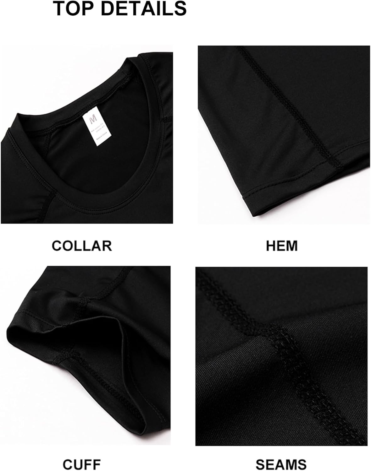 5 Pack Men's Compression Shirts Short Sleeve Camouflage Cool Dry Sports Athletic Workout Baselayer Undershirt T-Shirt Tops