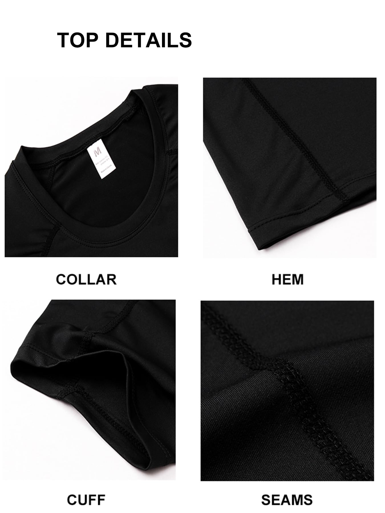 Paquete de 5 camisetas de compresión de manga corta para hombre, camuflaje, secado fresco, deportes, entrenamiento, capa base, camiseta interior