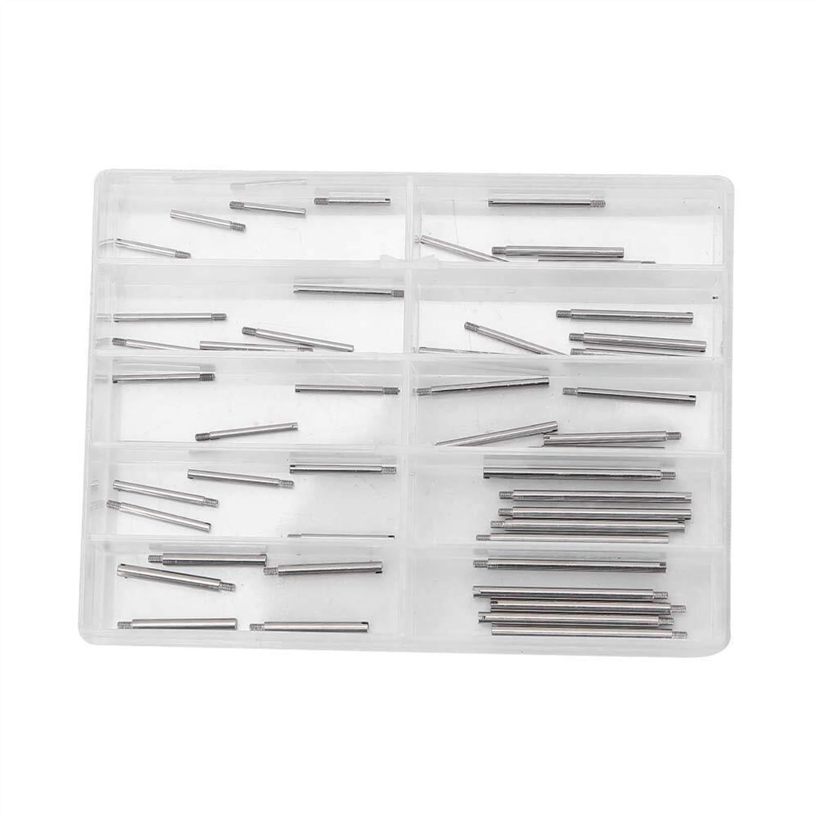Kit de vis et goupilles pour Bracelets de Montre, 2 boîtes de Tailles variées avec boîte de Rangement, Accessoires pour Outils de réparation