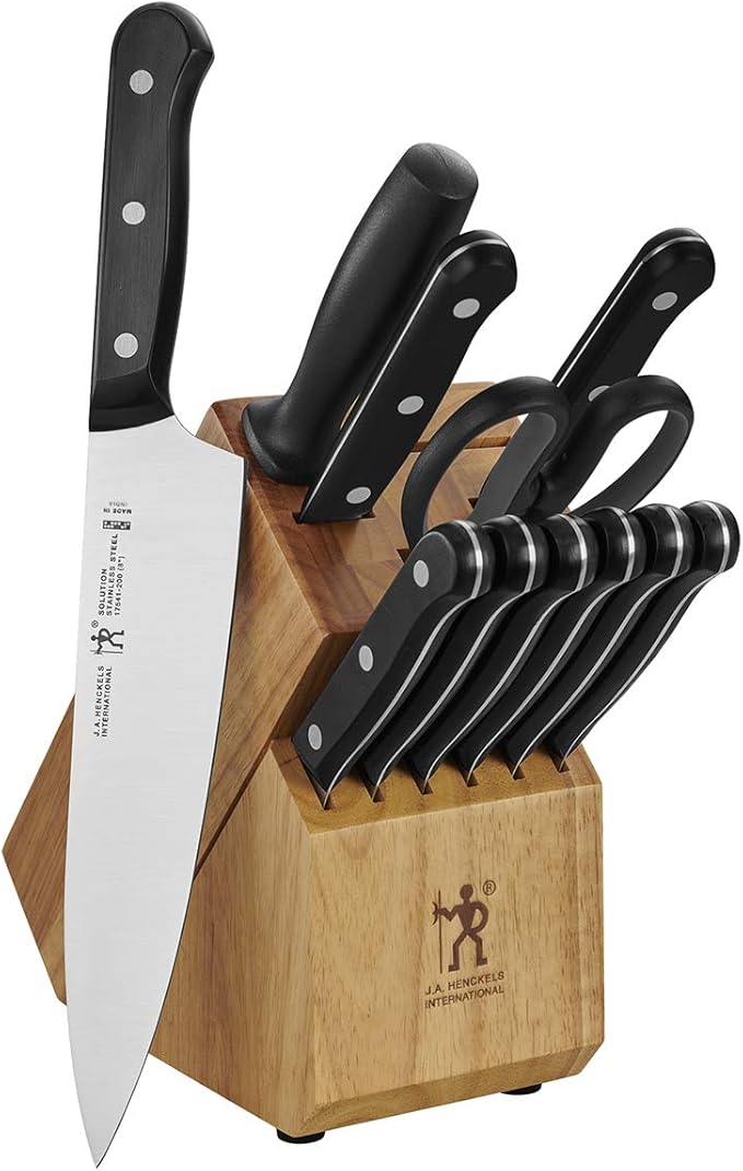 Henckels International Solution 12-pc Knife Block Set - Natural