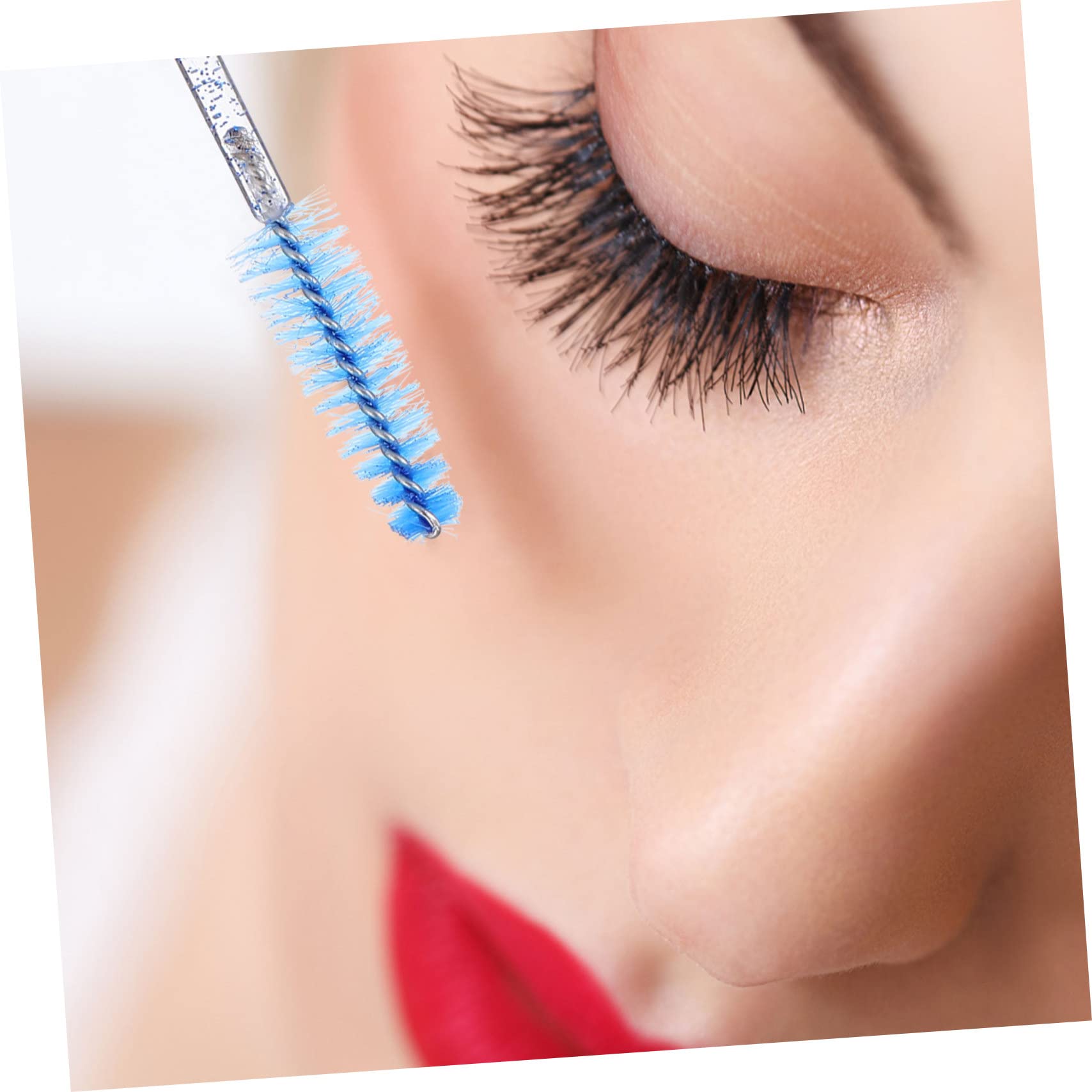 FOYTOKI 2sets Premium Lash Mascara Tube Eyebrow Brush Spoolie Makeup Brush Wands Travel-friendly Kit 4pcs*2