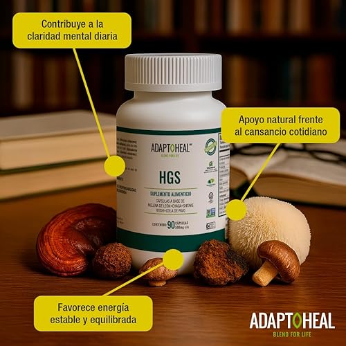 Miniatura 2 de ADAPTOHEAL Mezcla de Hongos Adaptógenos - Melena de Leon, Chaga, Reishi, Cola de Pavo - Ingredientes Naturales - Vegano, sin Gluten, sin OMG - 90