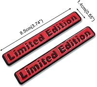 Vista 2 de 2 calcomanías de metal 3D de edición limitada con logotipo de alta calidad para guardabarros laterales de automóvil, calcomanías para maletero rojo