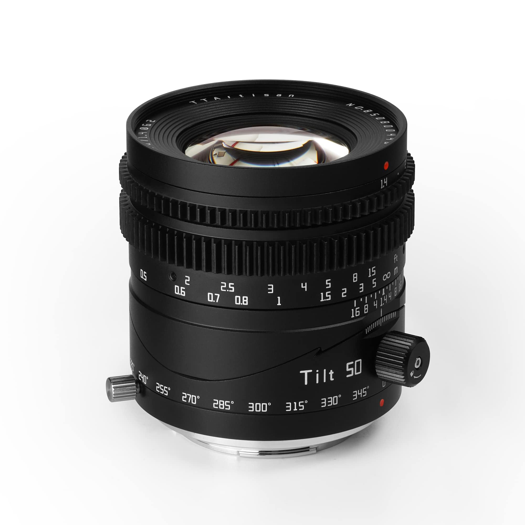 TTArtisan Lente manual de inclinación F1.4 de 50 mm, gran apertura, lente vertical inclinable de marco completo, compatible con cámaras Sony E-Mount sin espejo a7 a7II a7III a7R a7RII a7RIII a7RIV a7S