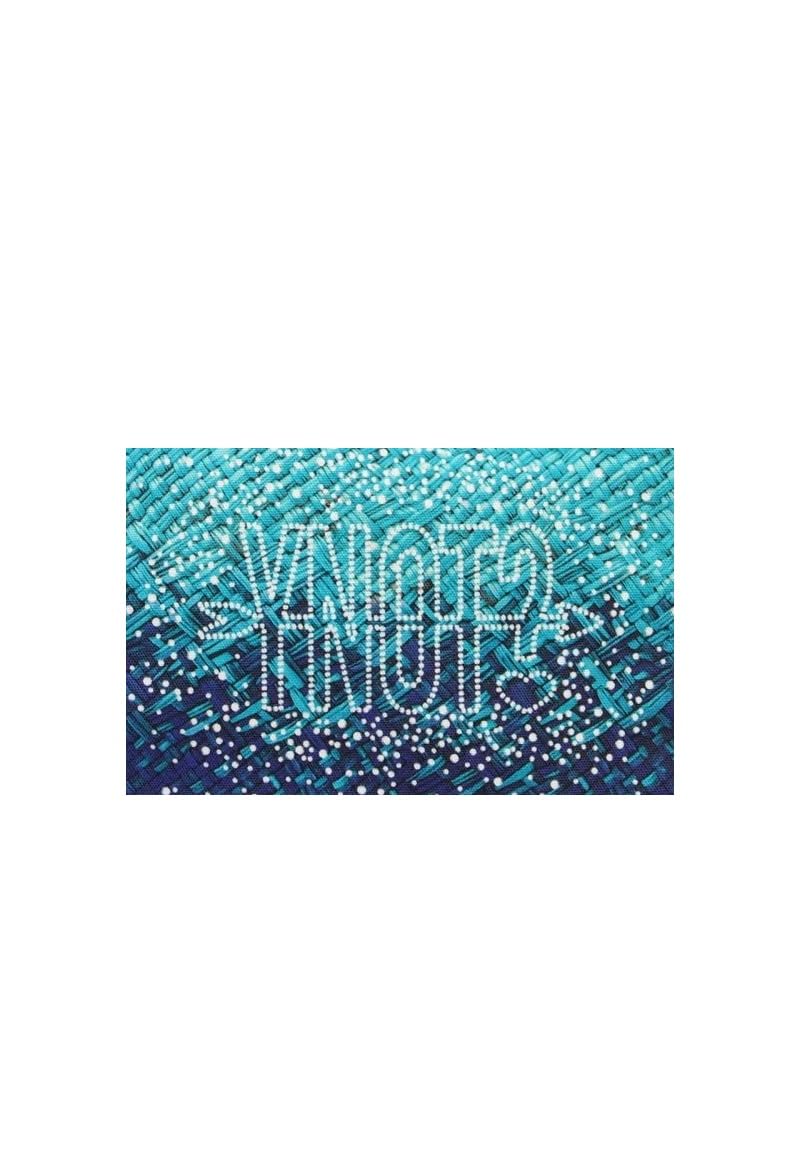 YNOT Borsa Mare Macao MAC001S6, Tote Bag in Nylon, Effetto Intrecciato Sfumato, Oceano, 57x33,5x19 cm, Tracolla Amovibile