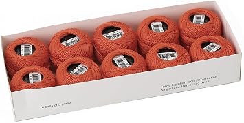100% Egyptian Long Staped Cotton Size 8 Embroidery Cross Stitch Crochet Thread 10 Balls/Set 5g/Ball