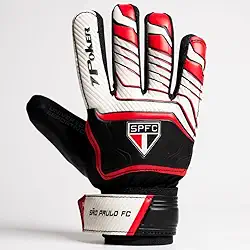 Luva de Goleiro Sao Paulo Infantil FC Futebol Tricolor Oficial Licenciada Criança Juvenil Jovem Original Macia Resistente Jogo Treino Qualidade Profissional