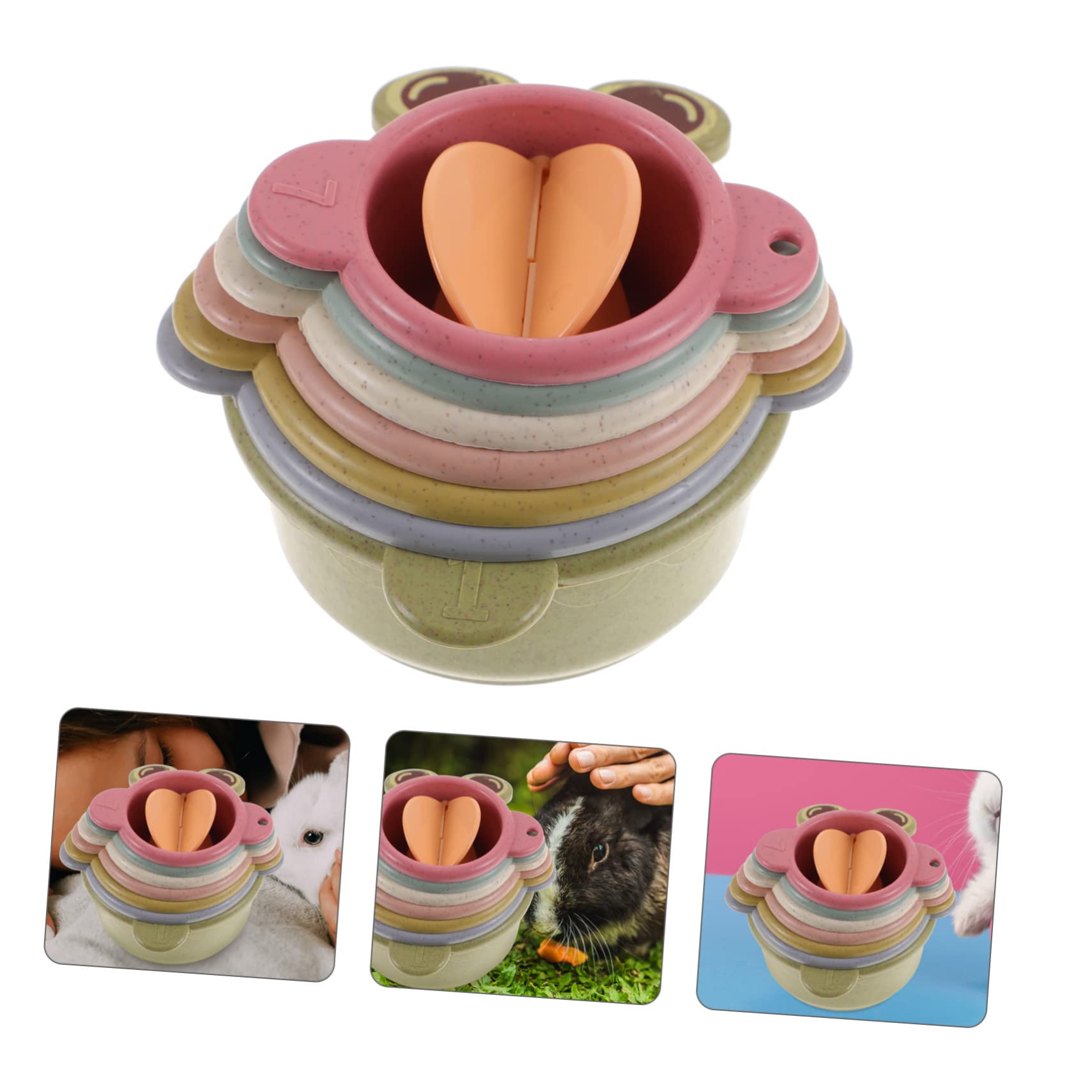 HANABASS 1Set Bunny Cups Multi Rabbit for Food Hiding Fun Engaging and Practical Rabbit Treat Holders for Indoor Play and Enrichment Activities