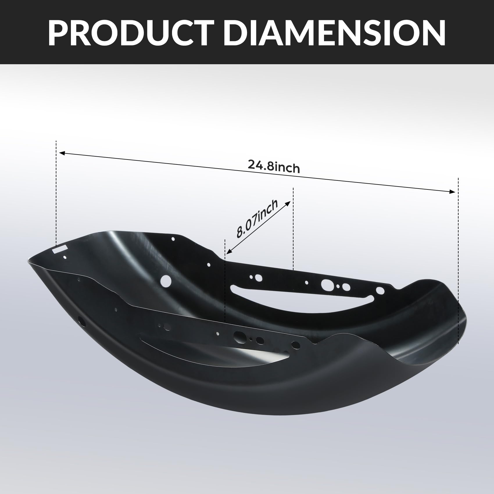 TCMT Niepomalowany elektroforetyczny czarny tylny błotnik pasuje do Harley Sportster 1200 Low 883R Roadster 2010-2011 Seventy-Two 2012-2016 Forty-Eight 2010-2022
