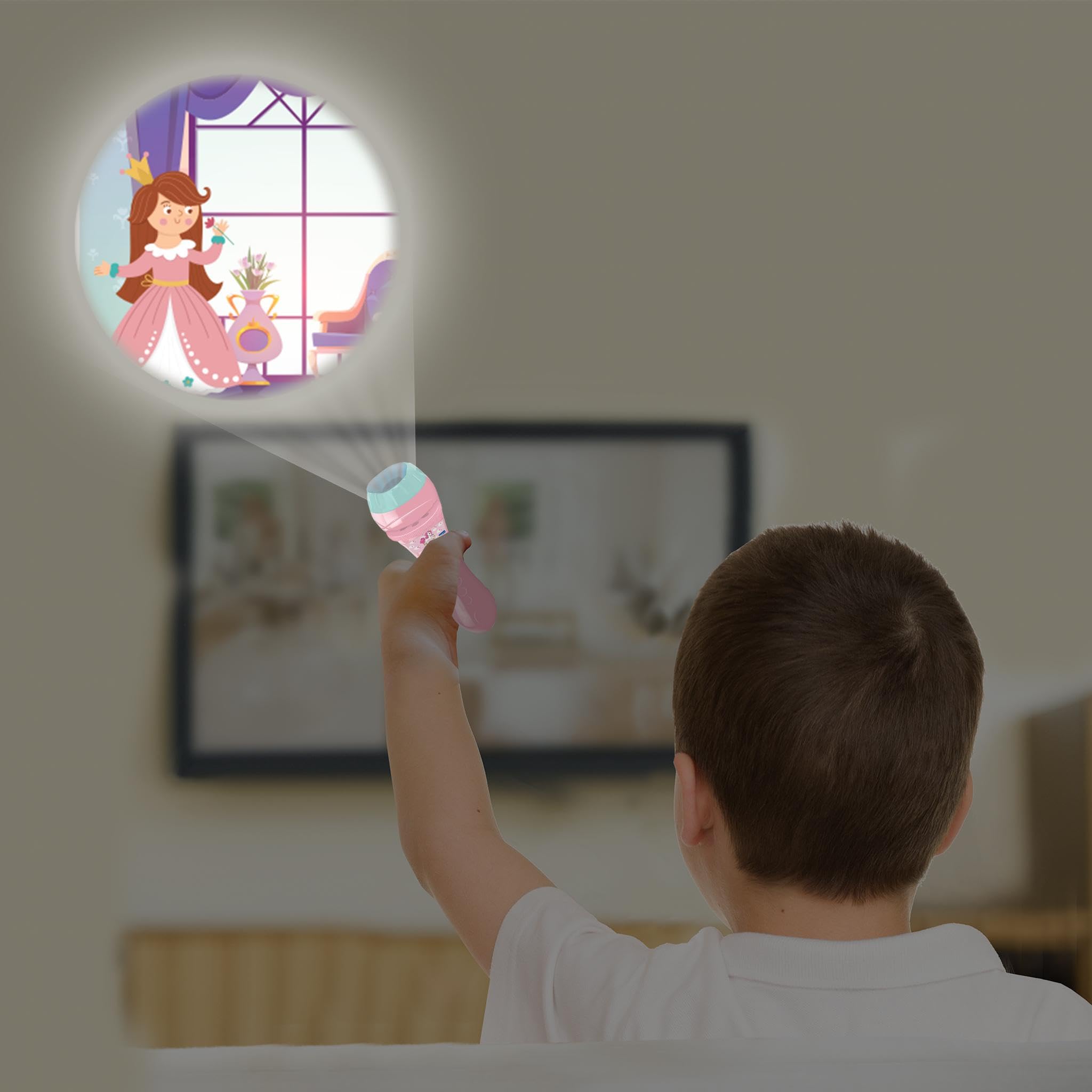 LEXIBOOK - Unicorn - Stories projector, torch light and projector with 3 discs, 24 images, create your own stories, LTC050UNILXB - Image 3