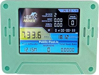 Mineur de Bitcoin Crypto BTC Solo Amélioré V2 735Kh/S Écran Tactile Intelligent de 2,8" pour Bureau Maison