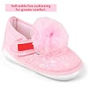 Lillypupp Baby Booty Soft Sole checked Shoes for Infants Lightweight Non-Slip Pre-Walker Shoes with Hook & Loop Strap comfortable Breathable Baby Girl Footwear. (UK Footwear Size System, Infant, Age Range, Medium, 3 Months, 6 Months) gallery image