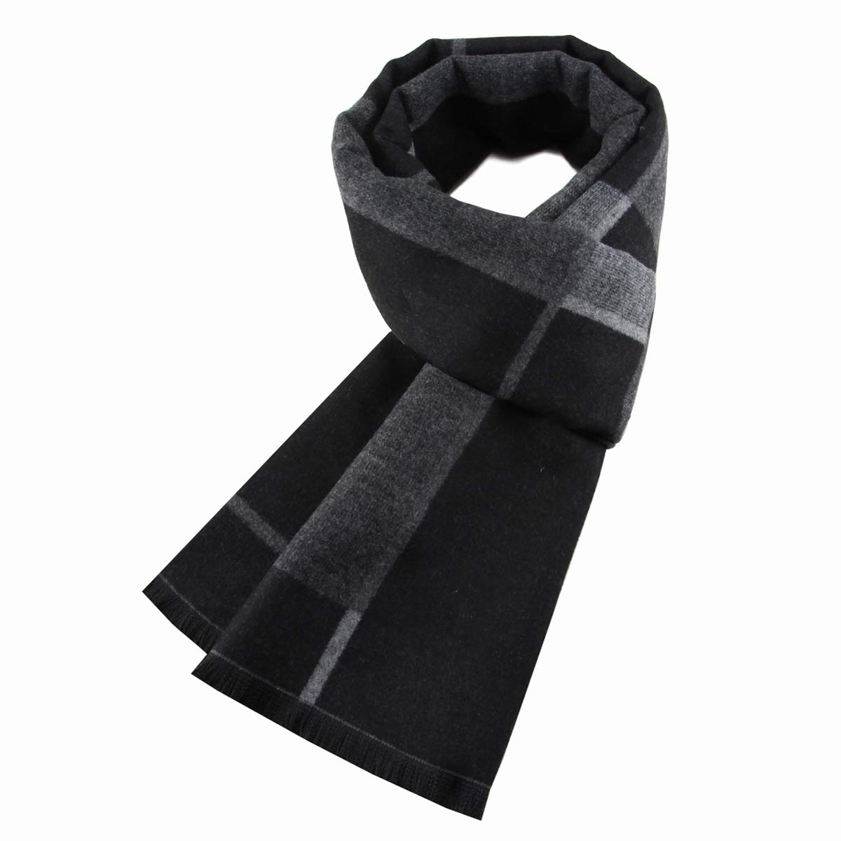 Ueither Men's Soft and Cosy Tartan Check Scarf Long Warm Lightweight Winter Scarf Scarves (180cm x 30cm, Color 15)