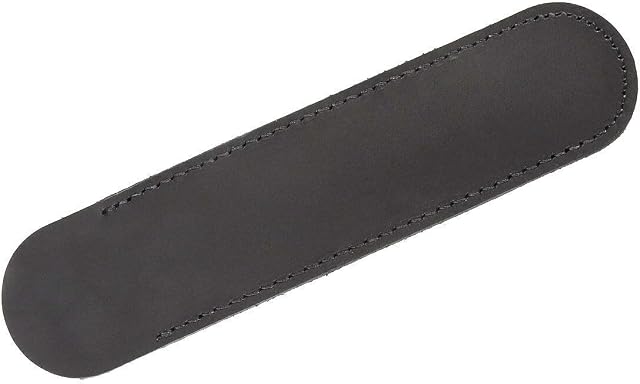 Leather Pen Case SENRISE Leather Pen Case Pouch Holder, Single Fountain Pen Pouch, Handmade Soft Pen Protective Sleeve Cover for Pens, 1 Pack (15cm x 3.5cm, Black)