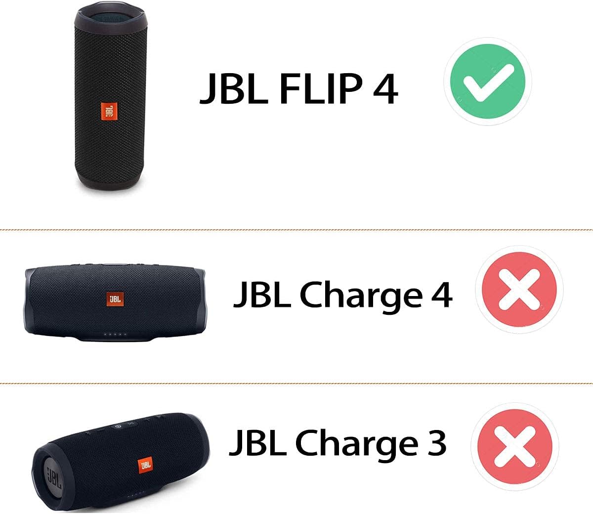 Hard Travel Case for JBL Flip 4 Waterproof Portable Bluetooth Speaker by CO2CREA (Size 3 -Outer Black and Inner Ocean Blue)