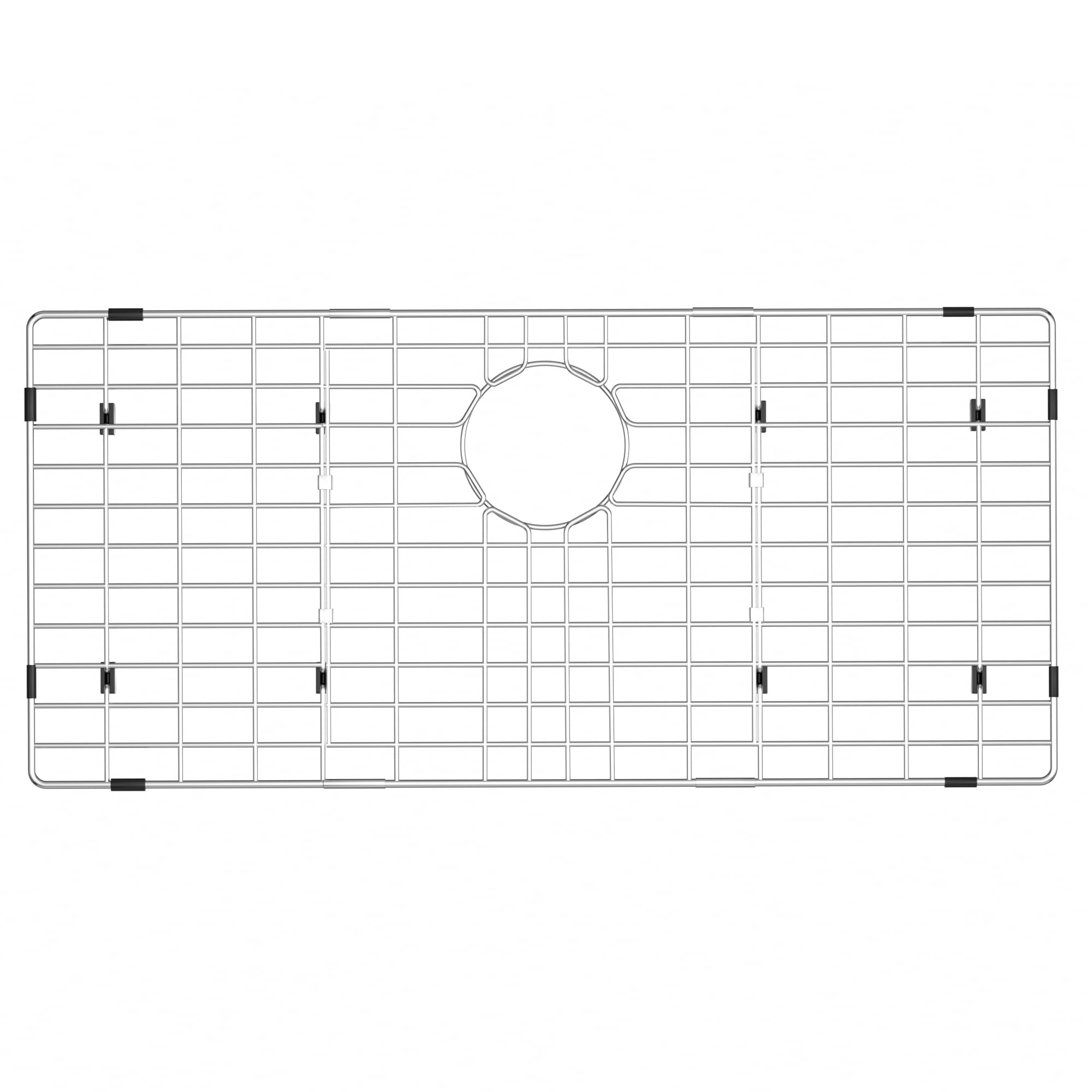 Photo 1 of Sink Protectors for Kitchen Sink,Large Sink Rack,Stainless Steel Sink Grid for Bottom of Sink 28.6"X 14",Metal Sink Grate with Strainer,Rear Drain for Single Bowl with Corner Radius,1 pack