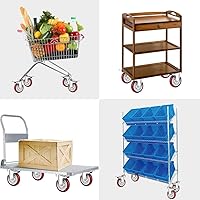 Vista 5 de Ruedas giratorias PRITEK RED