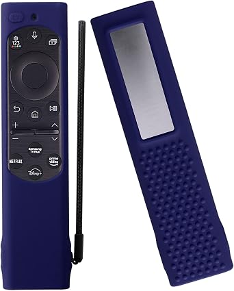 Samsung Smart TV Remote 2022 BN59 Remote Control with Solar Panel Silicone Cover Drop Proof Shockproof Silicone Protective Case with Strap Midnight Blue