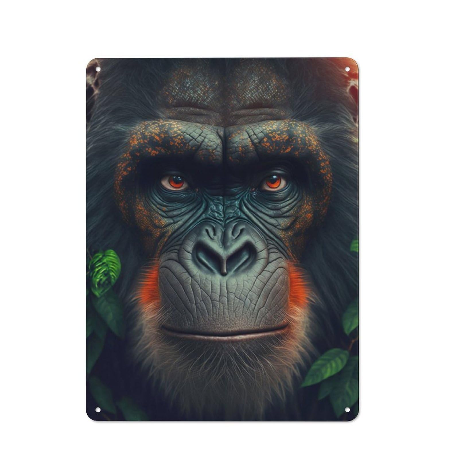 Junmoney Gorilla 40X30cm Retro Tin Wall Plaque With For Pub Or Café, A Winter Wall Decor Update For Café Interior Fans