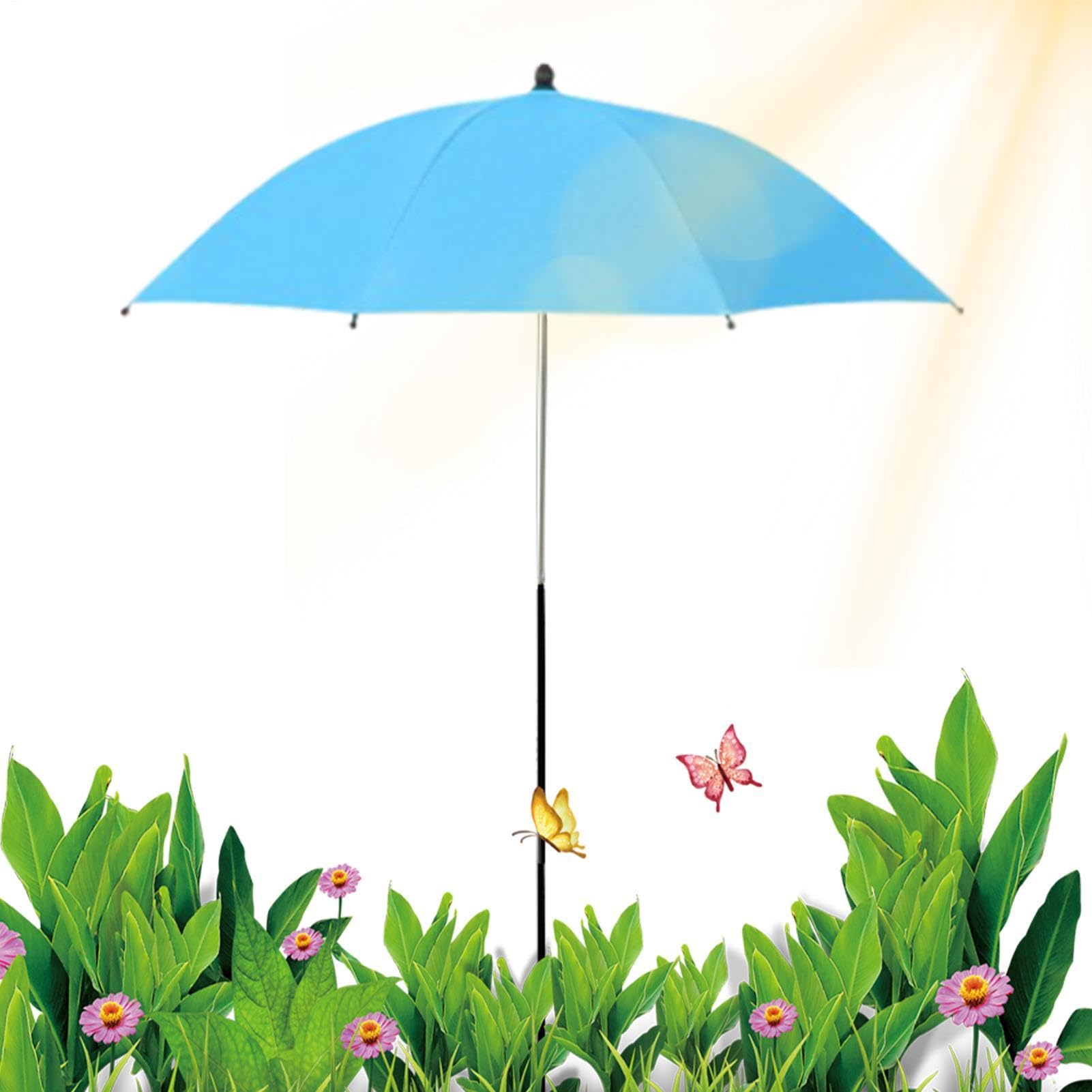 Sombrilla protectora solar para plantas con estaca metálica de jardín y balcón