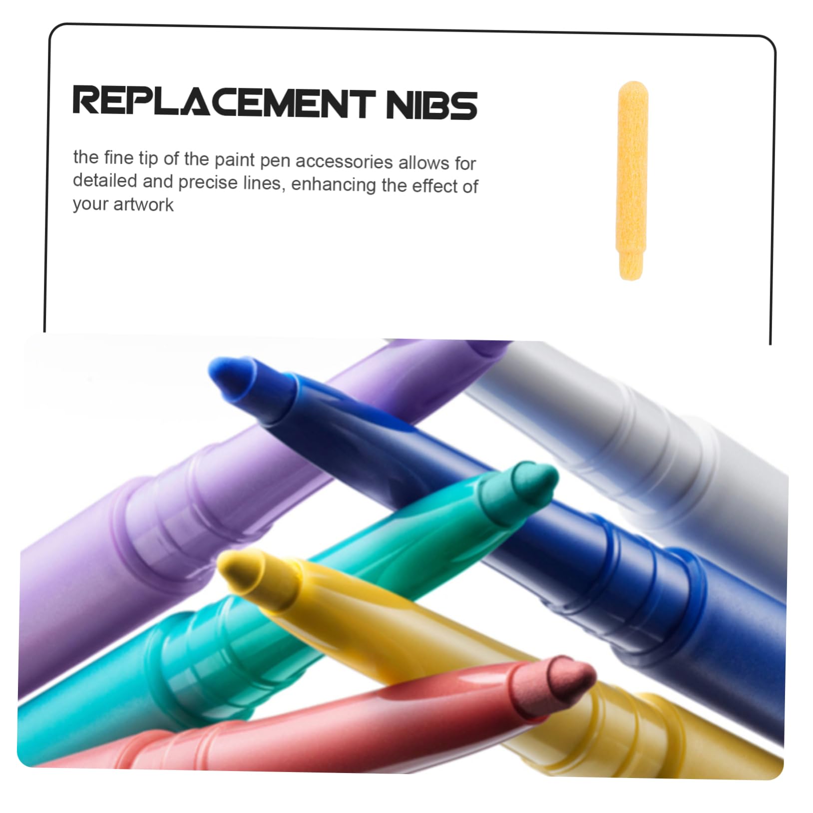 HAPINARY 20pcs Replacement Paint Pen Nibs Fine Tip Paint Marker Nibs for Artwork Refillable Painting Pen Tips Sturdy