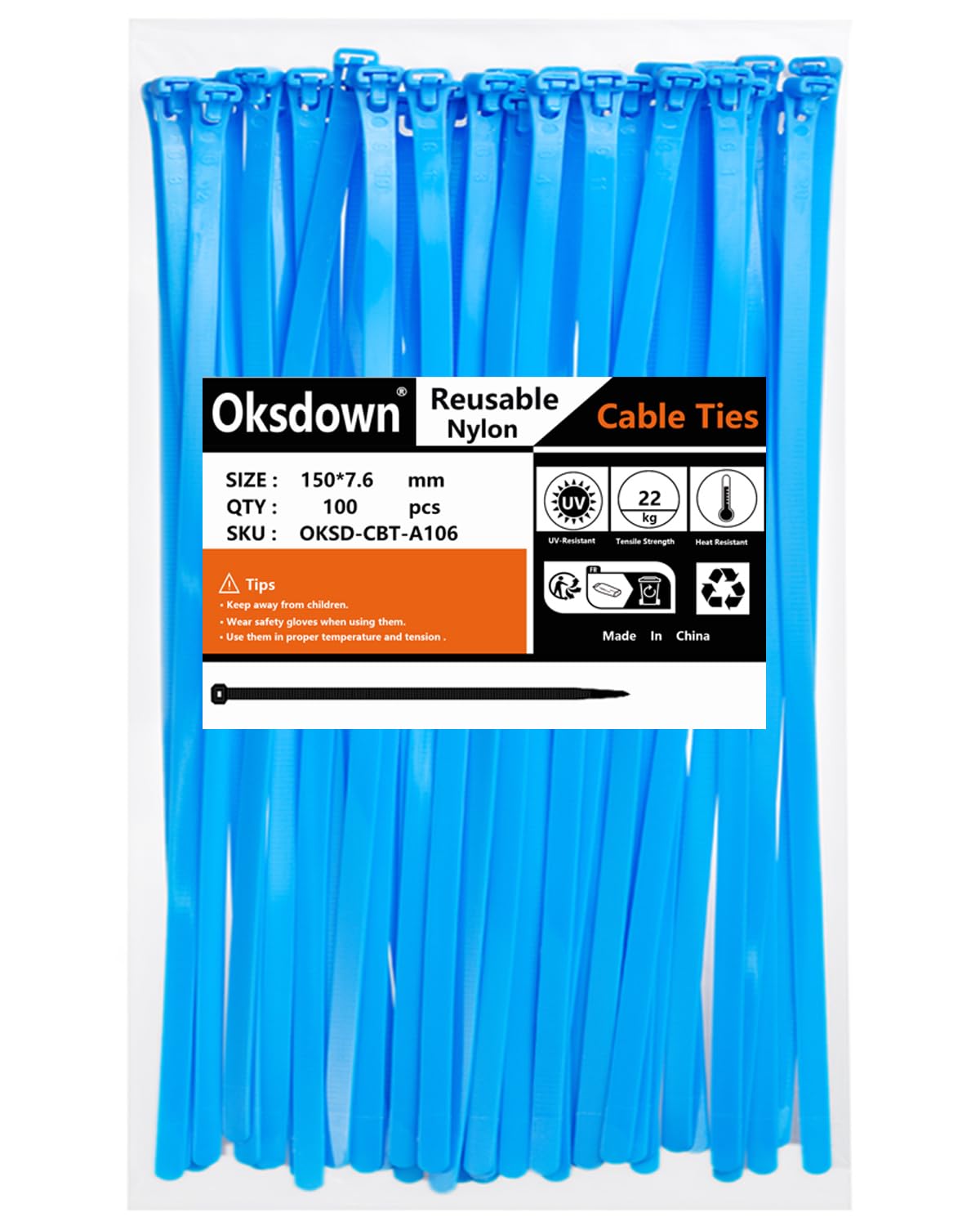 150 Wiederverwendbare Kabelbinder – Nylon, 15 Cm, 6 Farben, Starke Haftung Für Kabelmanagement