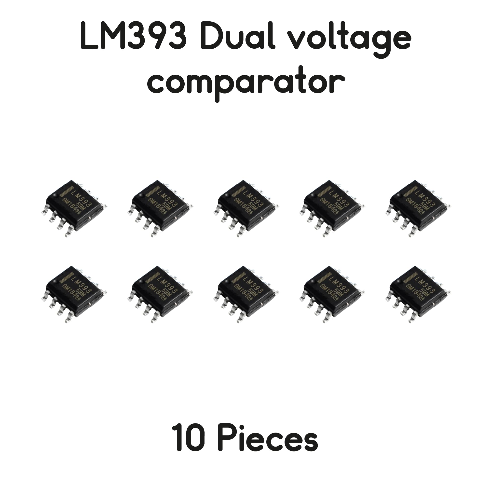 10 PEZZI LM393 in formato SMD SO-8 comparatore di tensione doppio