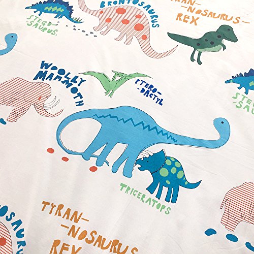 Merryfeel Dinosaur Duvet Cover Set, 100% Cotton Dinosaur Print Duvet Cover Set For Kids Bedding - Full #TOP1