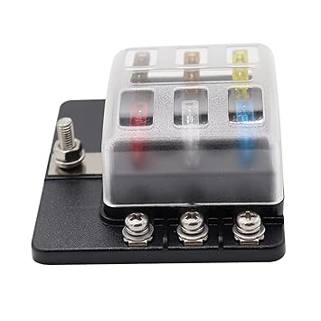 Homgee 6 Way Blade Fuse Box with LED Indicator Fuse Block for Car Boat Marine Caravan 12V 24V