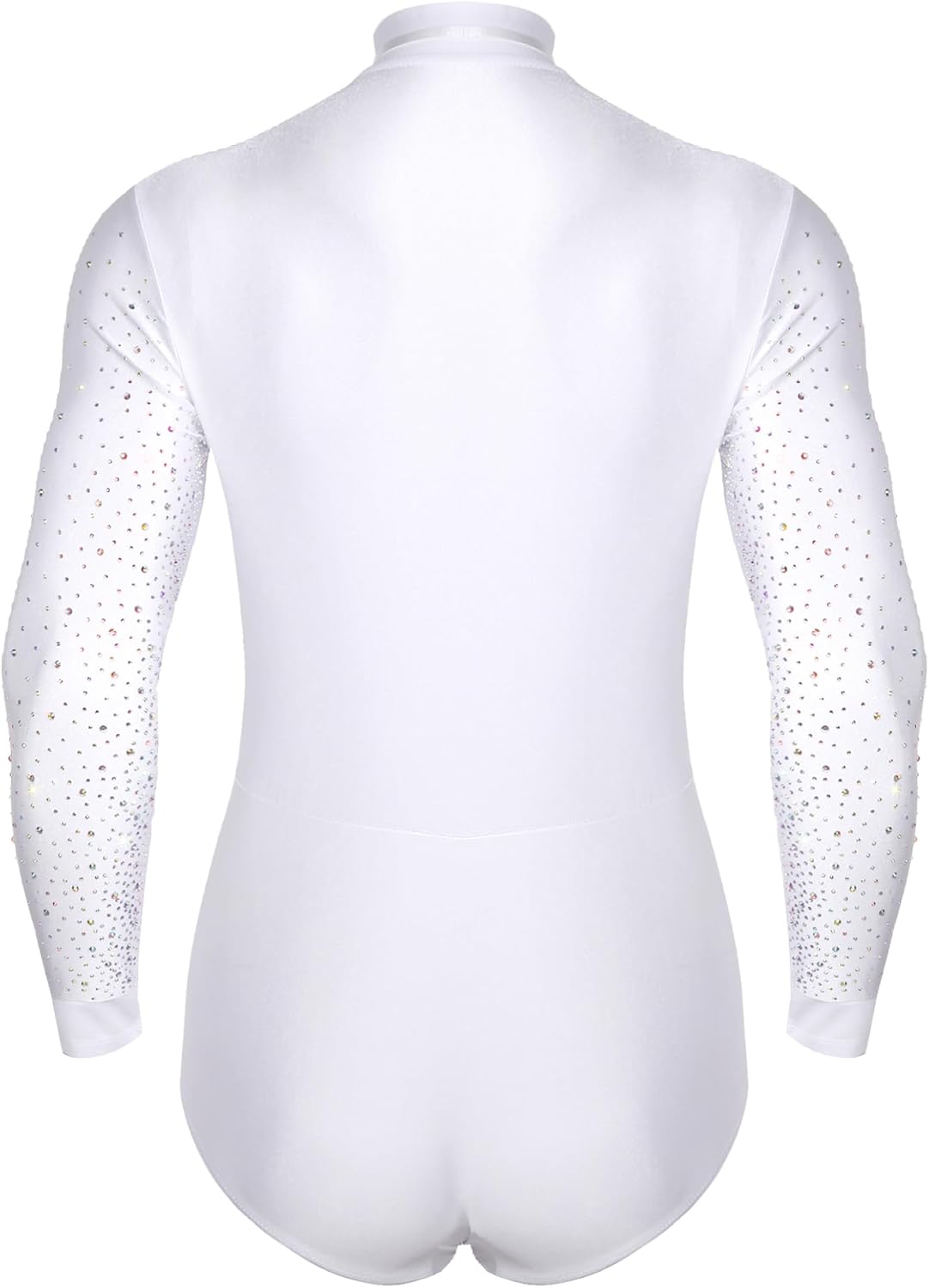 Men's Shiny Latin Ballet Dance Shirt Leotard Long Sleeve Ballroom Samba Salsa Performance Costume