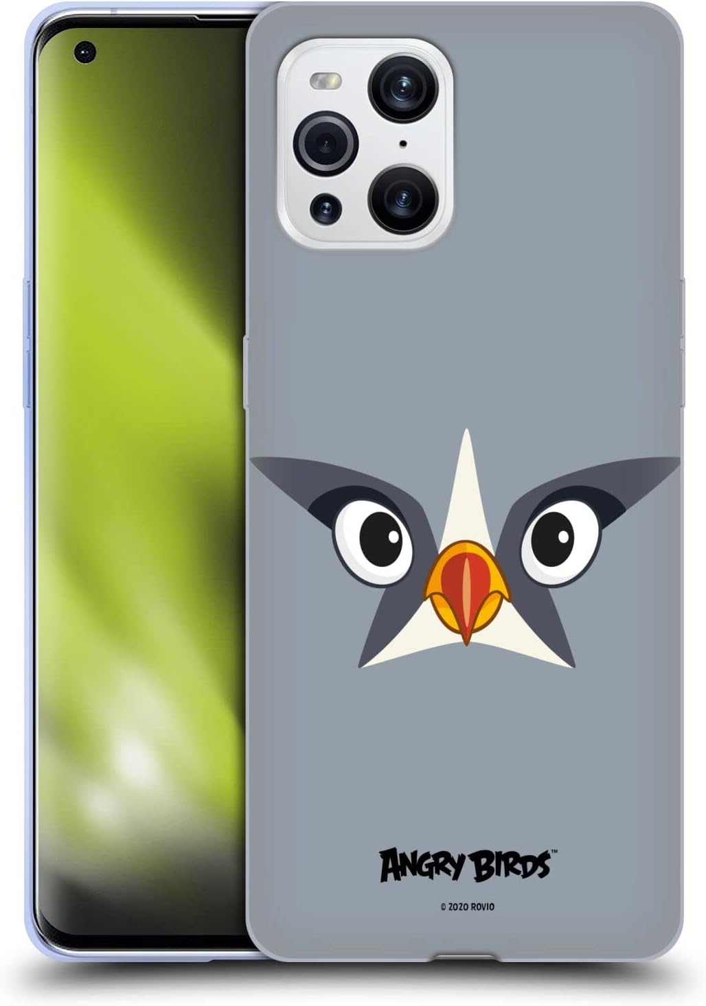 Head Case Designs Officially Licensed Angry Birds Black Full Face Soft Gel Case Compatible with Oppo Find X3  Pro
