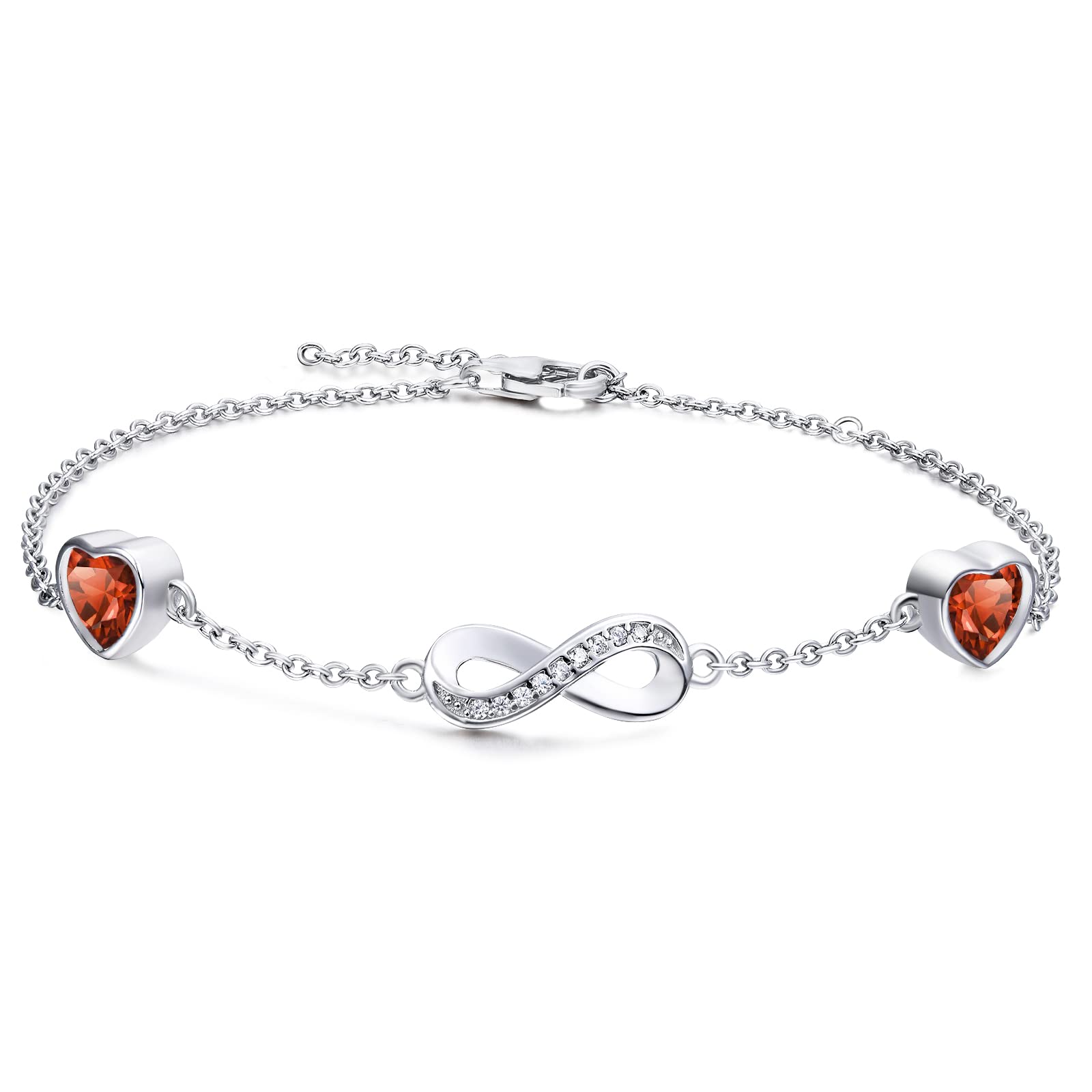 Qings Infinity Armband Damen Sterling Silber Unendlichkeit L