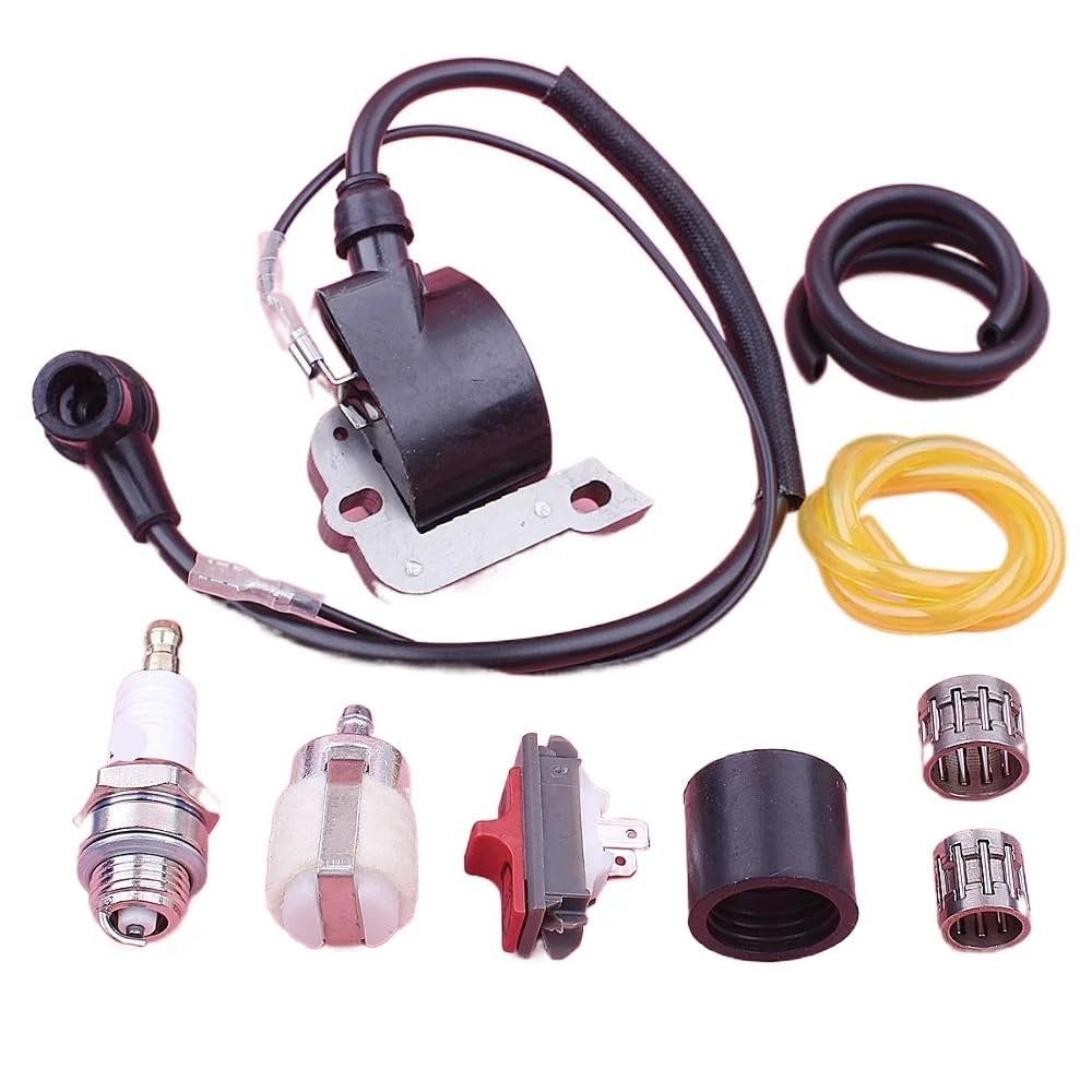 Kit de commutateur d'arrêt de Bobine d'allumage Convient pour Convient pour 55 51 268 272 254 tronçonneuse 503901401 w Ligne de Filtre à Carburant Piston Embrayage roulement à Aiguilles
