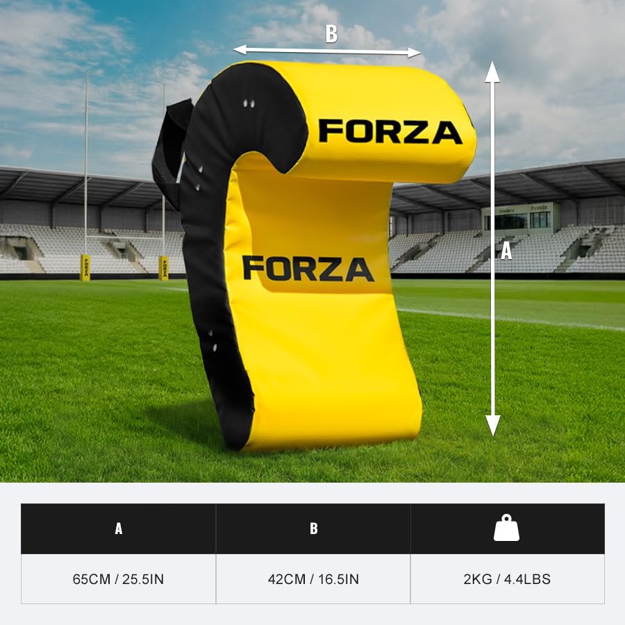 FORZA Rugby Ruck & Roll Pads – Junior/Senior Sizes | Rugby & Football Training Equipment for Clearing, Ball Presentation & Counter Rucking | C-Shape Rugby Tackle Dummy