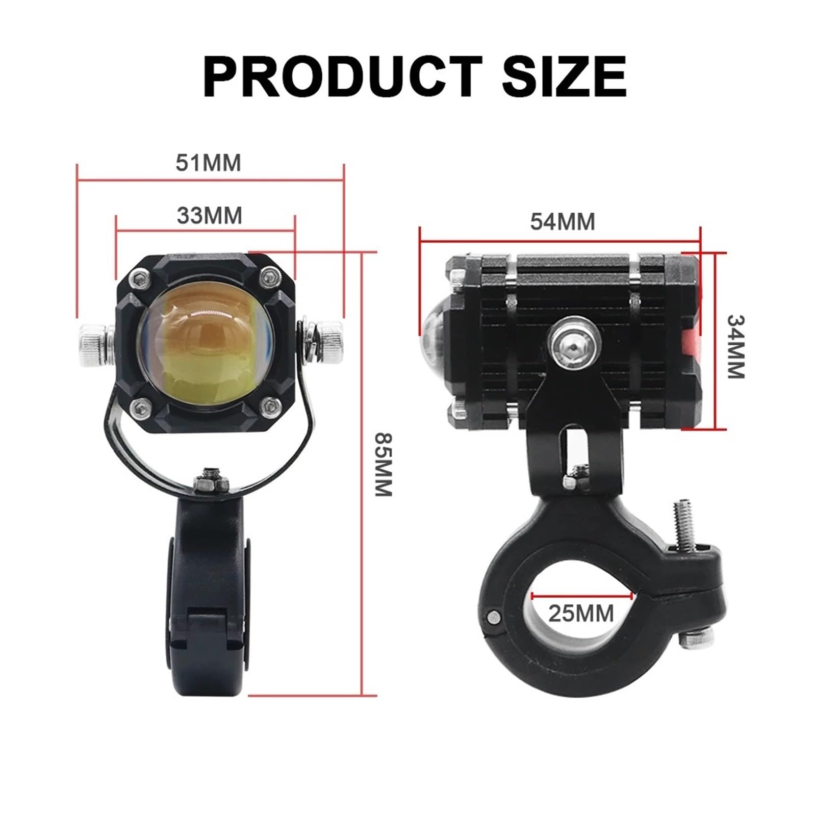 Luci Per Pod Spot A LED 2 Pezzi 30 W Per Lavori Di Guida In Nebbia Per Moto Per Fuoristrada Fari Per Motociclette