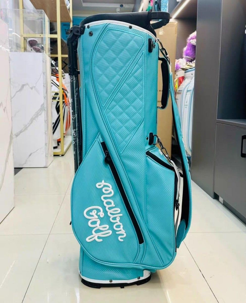 Malbon Golf 新作 マルボンゴルフキャディバッグ ネイビー 男女兼用 マルボンゴルフ Malbon Golf キャディバッグ ネイビー 男女兼用