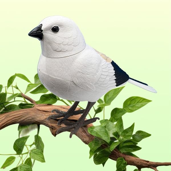TKSK 日本の野鳥 ミュージックバード シマエナガ 人感センサー 小鳥 おもちゃ 母の日 プレゼント - 3