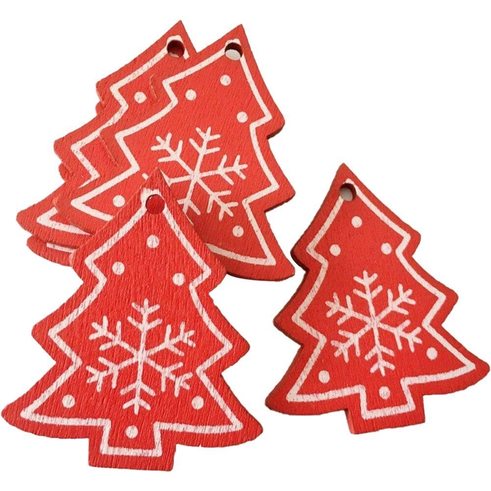 Étiquettes rouges suspendues en bois pour sublimer vos cadeaux de Noël