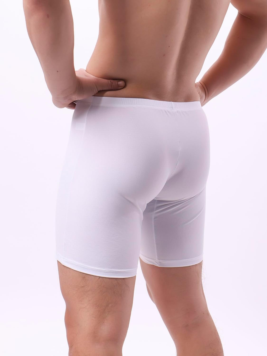 WINDAY Men's Breathable Underwear Ice Silk Soft Moisture Wicking Boxer Briefs - Image 4
