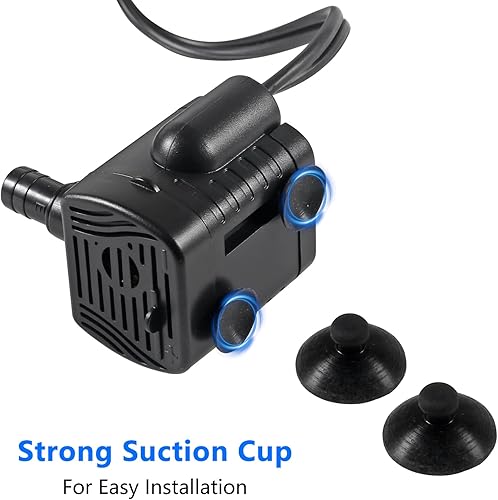 Miniatura 3 de 2 unids 3W Mini bomba de agua sumergible 50GPH pequeña fuente bomba para acuario tanque de peces fuente hidropónica característica de agua, fuentes