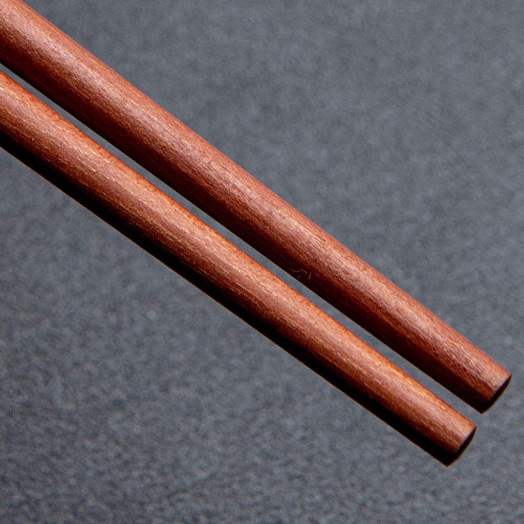Coffret Cadeau de Baguettes réutilisables en Bois avec étui, Baguettes à Sushi japonaises Rondes, Baguettes Chinoises de Luxe en Bois Naturel, Baguettes antidérapantes, Baguettes l(B)